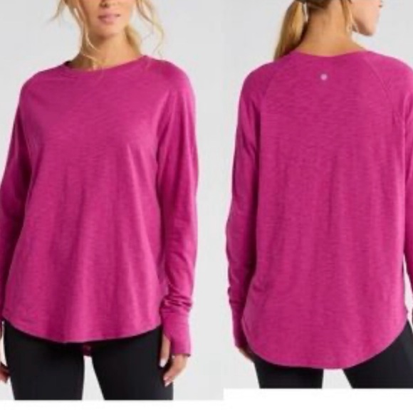 Zella Fuchsia Long Sleeve Shirt Size Small - Picture 1 of 4